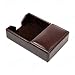 Dacasso Dark Brown Bonded Leather Memo/Note Holder for Desktop - Executive Decor & Office Organization Essential
