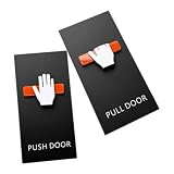 Cabilock 2 Stück Teiliges Push Pull Türschild aus Acryl Selbstklebend Einfache Montage Langlebiges Warnschild für Büro Hotel Restaurant und Öffentliche Bereiche Geeignet für Holz Glas