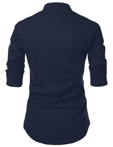 Image of FINIVO FASHION Men's Cotton Blend Regular Full Sleeve Straight Short Kurta Shirt, Casual and Formal Wear