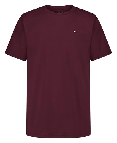 Tommy Hilfiger Boys' Short Sleeve Solid Crew Neck T-Shirt, Soft, Comfortable, Relaxed Fit