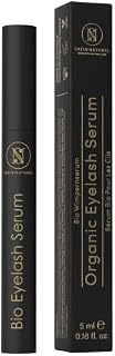 ORGANIC EYELASH SERUM 2.0 Hormone-free + Vegan  Improved Formula for Long Eyelashes with Organic Castor Oil, Aloe Vera, Hyaluronic Acid + Vitamin C  5ml Lash Growth Serum Made in Germany