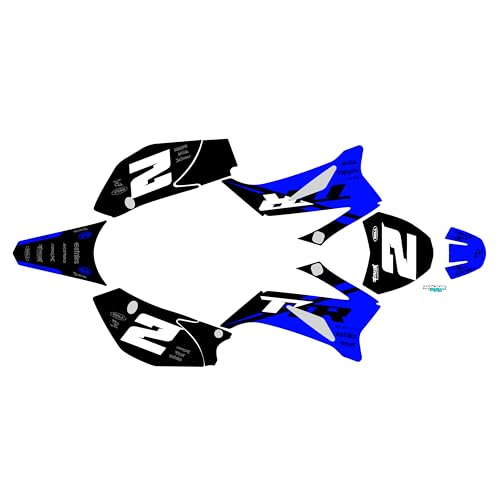 Kalair GFX Graphics Kit for Yamaha TT-R110 (2008-2023) Base Series Blue-shift 09 Mil - Dirt bike Custom Racing Graphics Decals Stickers Kit, no-plastics