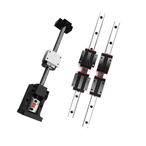 Linear Rail, Linear Sliding Gide 2pcs HGR25 Linear Guide + 150mm-1000mm Ball Screw SFU2010 + HM15-86 for Nema34 Motor Seat + 4pcs HGW25CC Slider + Coupling + BF15 End Support(950mm)