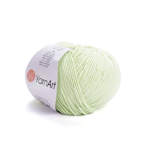 Image of YarnArt Soft Cotton Acrylic Blend Yarn - for Amigurumi, Crochet and Knitting - DK Weight, All-Season Craft Yarn for Kids and Adults Garments, Baby Items and Accessories, 160 m /50 g,Pack of 4 (11 /1)
