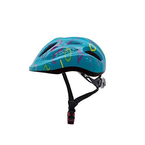 Capacete para Ciclismo Infantil Tamanho P 48/53 cm Led Traseiro Tsw (Azul)
