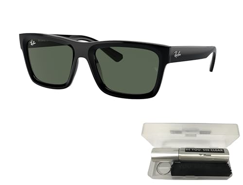 Ray-Ban RB4396 Sunglasses Bundle: RB 4396 WARREN 667771 Warren Black Dark Green and Eyewear Cleaning Kit2