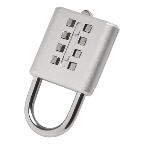 Candado de combinación de 8 dígitos para equipaje, taquillas, armarios, cajas de herramientas, puertas de hierro, cuerpo de aleación de zinc con grillete de acero, código reajustable, tamaño de viaje