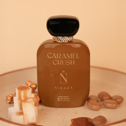 Image of Nisara Caramel Crush Gourmet Perfume For Woman 100 ml | Long Lasting Eau De Parfum | Caramel Fragrance With | Caramel, Apple, Rose, Sugar, Vanilla | EDP Scent spray for Woman | Premium Perfume For Her