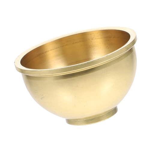 Gatuida Coppa Offerta Buddista in Rame Lucidato Contenitore Acqua per Tempio Multifunzione per Decorazione e Offerte Design Semplice e Resistente Colore Dorato Uniforme