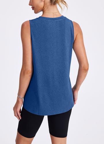 Image of Womens Workout Tank Tops Lightweight Sleeveless Shirts for Women Loose Fit Tops for Athletic Running Tennis Yoga