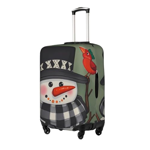 Travel Luggage Cover Christmas Snowman And Bird Fashion Washable Baggage Suitcase Protector Fit For Luggage X-Large2
