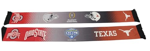 Official 2025 College Football Playoff Cotton Bowl Matchup Ohio State vs Texas Printed Scarf 1-10-25, LLC2