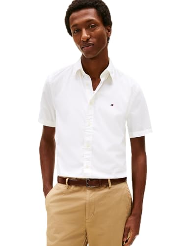 Chemise blanche stretch Tommy Hilfiger en popeline flex MW0MW42248