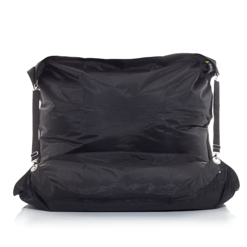 SMOOTHY Original Supreme Indoor & Outdoor Sitzsack XXL 450L Riesensitzsack Sitzkissen Sessel für Kinder & Erwachsene (Mitternachts-Schwarz)