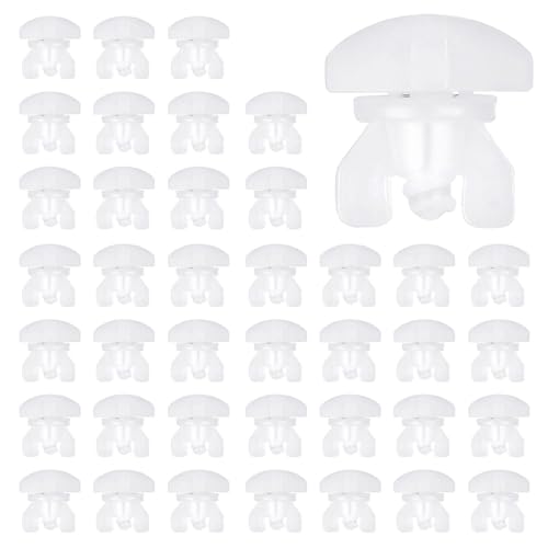 40 tende per sistema binario, ferroviario, fermatenda per tende, accessori per tende, lucchetti per tende, tende (bianco)