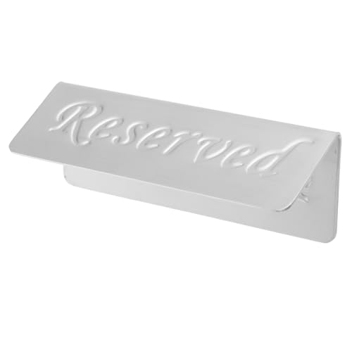 Unomor Reserved Table Signs Stainless Steel Double Sided Tents for Weddings Restaurants High Visibility Event Table Tents Stylish Seating Reservation Indicators
