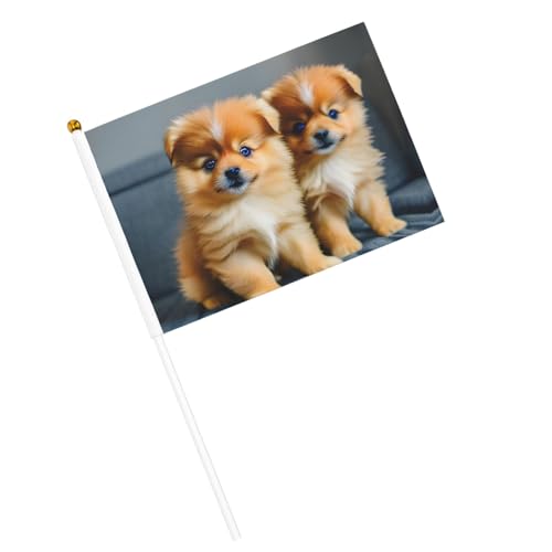 Kleine Mini-Handflagge mit Zwergspitzen, für Sportspiele und Festivals, Dekoration, Parade, Flagge, 14 x 20,8 cm