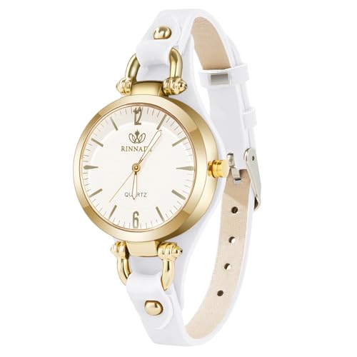 OFFCUP Montres Femme, Montre Bracelet en Cuir Fin Diamant...