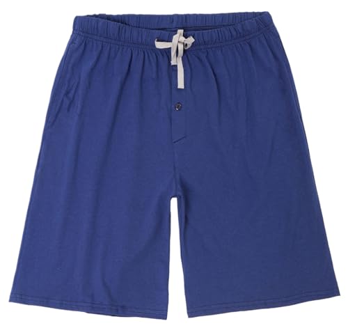 Pajama Shorts for Men, Soft Cotton Knit Pajama Bottoms with Pockets2