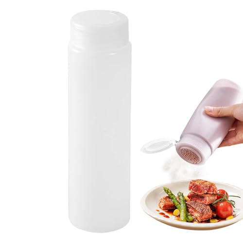 Botellas de condimentos, recipientes para botellas con tapas agitadoras – Almacenamiento de 600 ml con tapas de coctelera para pimientos, polvos, purpurina, comedor, cocina, gabinete, cajón