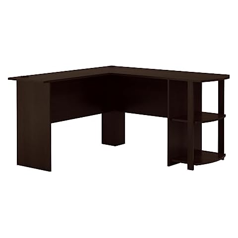 Ameriwood Home Dakota L-Desk with Bookshelves, Espresso Cover