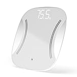 Homedics Essentials XL Display Body Weight Scale - Digital Bathroom Scales with Extra Large LED Display, Precise Weight Tracking kgs/lbs/st, Weighing Scale with Sleek Tempered Glass & Anti-Skid Feet