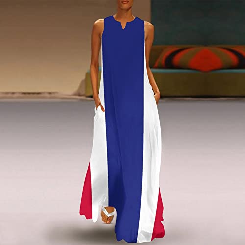 Image of TAIZIYEAH Long Dress Elegant Casual Long Dress Thailand Flag Girls Summer Sunshine Beach Skirts for Womens 5XL