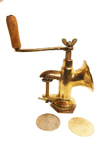 KIING Sev Sancha Machine with 2 Different Jali for Making Different Types of Sevaiya, Gathiya Murukku, Chakli, Bhujia Best for Home & Shop (Gold)