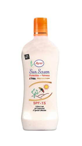 Ayur Sunscreen Lotion SPF-15 Suitable for All Skin Type (100ml)