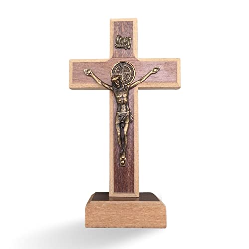 Kit Terço De São Miguel Arcanjo Pedra Hematita + Crucifixo São Bento Com Guia Da Novena Exército Do