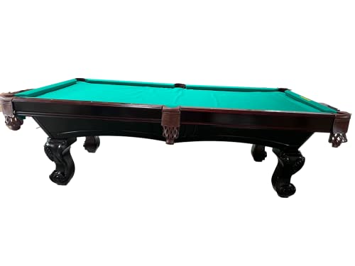 8 Ft. Tunierpoolbillard Billardtisch Pool Modell Winston Nr.:36 Billard mit 3cm starken Schieferplatten Tuchfarbe grün Gestellfarbe Nussbaum – Bild 5
