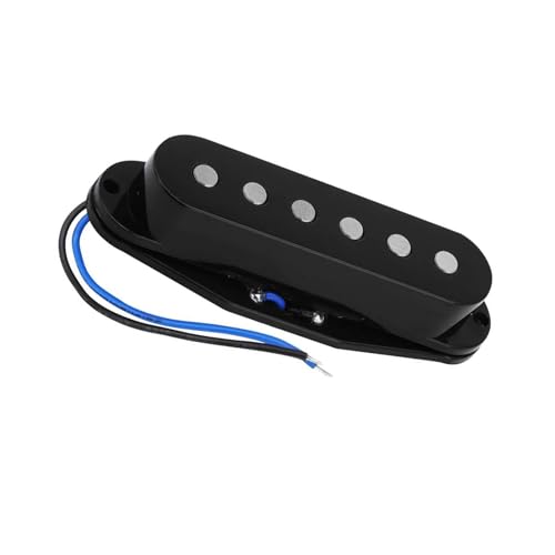 エレキギターのピックアップ ヴィンテージ アルニコ 5 ピックアップ ブラック ギター シングルコイル ピックアップ ネック/ミドル/ブリッジ ピックアップ用(Middle)