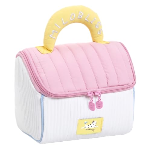 Lovely House Trousse de maquillage de grande capacité, trousse de toilette, sac de rangement de soins de la peau, trousse de toilette de voyage pour femme, Trousse de maquillage rose