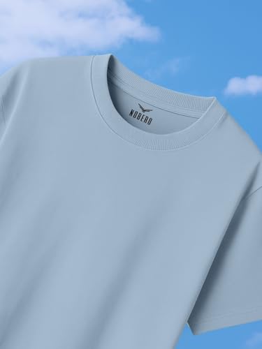 Image of Nobero 100% Cotton Oversized T Shirts for Men Stylish | Oversized Fit | Solid T Shirts for Men 180 GSM Combed Cotton | Round Neck Half Sleeve