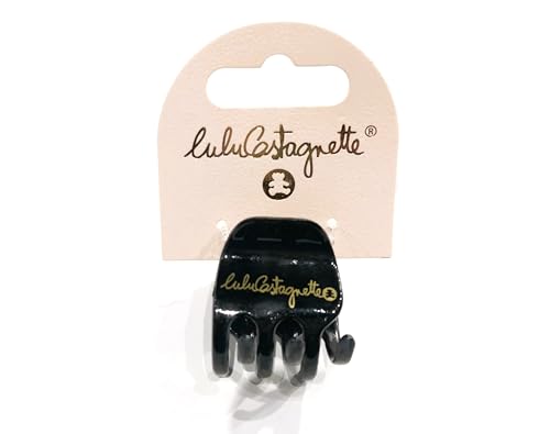 Lulu Castagnette - Pince à Cheveux - Pince à Cheveux Crabe Antidérapante - Pince à Griffes pour Femmes et Filles - Petit Modèle - Accessoires Cheveux - 3 cm - Noir