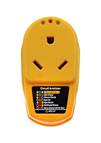 55310 Adapter Circuit Analyzer with Integrated Surge Protection,30 Amp Male to 30 Amp Female Wiring RV Trailer,with Indicator Lights