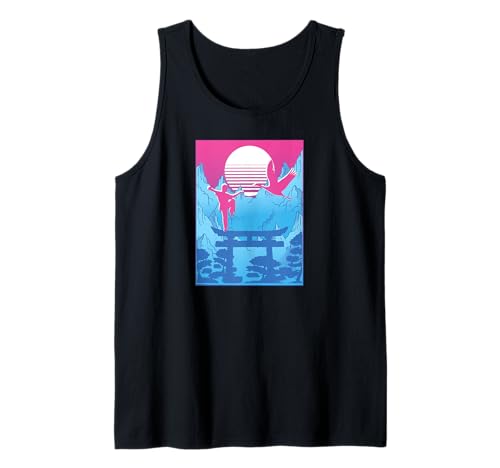 Karate Vaporwave Taekwondo Aikido Ju-Jutsu Kung-Fu Kárate Camiseta sin Mangas