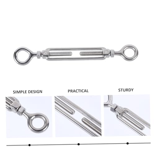 Tensores de Acero Inoxidable para Cuerda con Ojo y Ojo, 5.12 x 0.79 x 0.28 pulgadas, Alta Resistencia miniatura 4