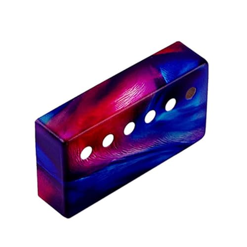 Housse de micro de guitare humbucker bleu et rouge en métal pour l'accessoire et la décoration