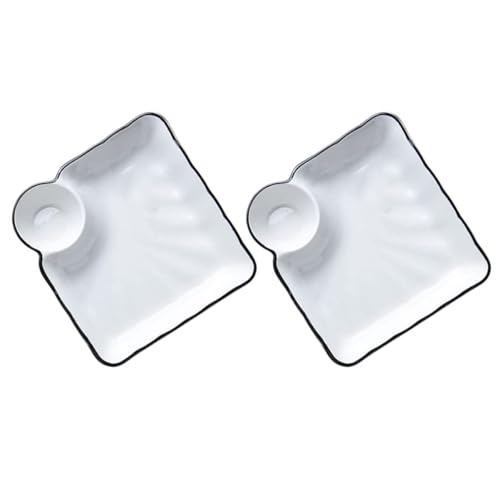 Platos de cerámica para sushi y dip 2 piezas miniatura 1