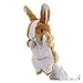 Fangzwl Marionnettes à Main PP Coton Lapin marionnettes de la Lapin Mignon Lapin Peluche Peluche poupée Animaux racontant Histoire bébé garçons Girl Gamin Cadeau accompagner poupée Cadeau de Noël