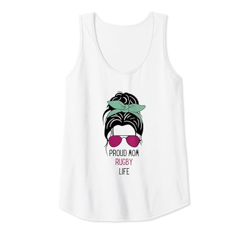 Mujer Disfraz de rugby para mamá, diseño de rugby y regalo para el día de la madre Camiseta sin Mangas