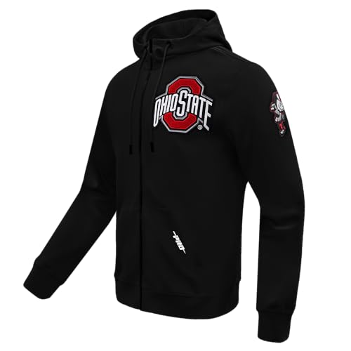 Image of Pro Standard Mens College Classic Chenille Cotton Double Knit Full Zip Hoodie