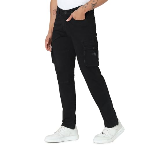 Image of Spykar Men's Regular Cargo Pants
