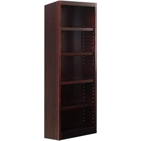 Concepts In Wood Midas Five Shelf Bookcase 72" H Cherry Finish Cover