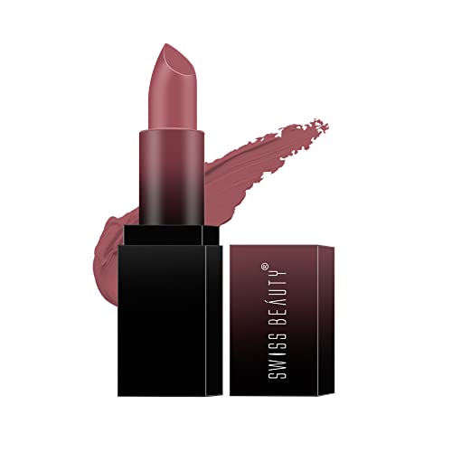Swiss Beauty Hd Matte Pigmented Smudge Proof Lipstick | Creamy Ma...