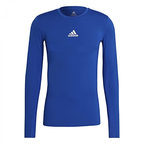 adidas Mens T-Shirt (Long Sleeve) Compression Long-Sleeve Top, Royblu, GU7335, Size 2XL