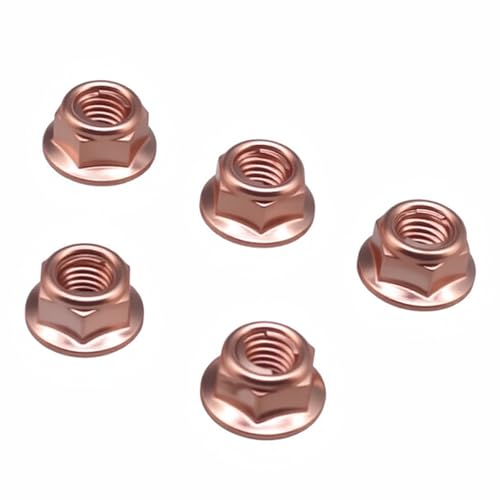 Nicear 12 Piezas Tuercas Colector Escape Coche Cabeza Cobre Tuerca M8 Tuercas Hexagonales Cobre Piezas Coche Autoblocantes M8 Colector Escape Cobre Flameado