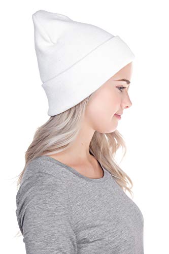 Image of Top Level Beanie Men Women - Unisex Cuffed Plain Skull Knit Hat Cap