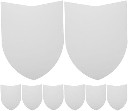 iplusmile iplusmile Lot de 8 Boucliers en Carton Blanc DIY pour Graffiti et Loisirs Créatifs